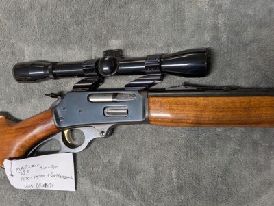 MARLIN 336 1870-1970 CENTENNIAL CHAMBERED IN .30-30 WIN IN GOOD TO VERY GOOD CONDITION, 20