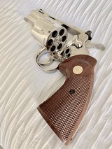 Colt Python .357 Magnum 4" Barrel, Bright Nickel Plated, Exquisite! - 4 of 13
