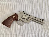 Colt Python .357 Magnum 4" Barrel, Bright Nickel Plated, Exquisite! - 3 of 13