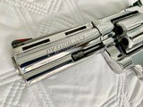 1984 Colt Python .357 Magnum, 4” barrel, Factory Bright Stainless Finish, Colt Letter, ANIB - 9 of 14