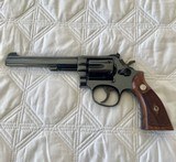 Smith and Wesson Model 17-2, 1968 K-22 Masterpiece, .22 Cal., 6 in. Barrel, High Gloss Blued, Immaculate, Box and Papers - 1 of 14