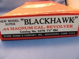 1976 RUGER NEW MODEL SUPER BLACKHAWK 44-MAGNUM REVOLVER MADE IN 200TH YEAR OF AMERICAN LIBERTY WITH ORIGINAL RED BOX - 22 of 22