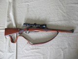 MANNLICHER STOCKED RUGER M77 RSI 243win CALIBER BOLT ACTION REPEATER WITH SLING & SCOPE - 1 of 18
