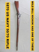RARE FIND, US NAVY 1870 BY SPRINGFIELD WITH 1863 PARTS, TRAP DOOR 50/70 ANTIQUE RIFLE - 1 of 25