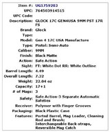 GLOCK GEN 4 HIGH CAPACITY MODEL 17C USA “COMPENSATED” SEMI AUTO 9MM PISTOL - 2 of 4