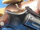 SMITH&WESSON DOUBLE ACTION 22LR PRE-17 K22 DOUBLE ACTION REVOLVER WITH REPURPOSED 1943 GI HOLSTER - 5 of 24