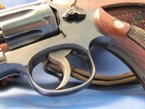 SMITH&WESSON DOUBLE ACTION 22LR PRE-17 K22 DOUBLE ACTION REVOLVER WITH REPURPOSED 1943 GI HOLSTER - 9 of 24