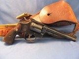 SMITH&WESSON DOUBLE ACTION 22LR PRE-17 K22 DOUBLE ACTION REVOLVER WITH REPURPOSED 1943 GI HOLSTER - 1 of 24