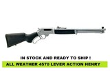 NEW HENRY STEEL ALL WEATHER LEVER ACTION 45-70 CARBINE
H010AW 4570 GOVERNMENT - 1 of 1