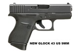 GLOCK 43 US 9MM SEMI AUTO PISTOL VOTED MOST DEPENDABLECOMPACT - 1 of 1