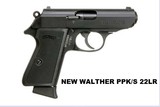 NEW WALTHER PPK/S BLACK 22LR SEMI AUTO PISTOL 5030300 - 1 of 1