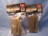 LOT OF (2) HK HECKLER & KOCH 22LR 10 RD MAGAZINES FOR HK 416 RIMFIRE ONLY