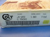 COLT GOLD CUP NATIONAL MATCH EL TENIENTE 38 SUPER 5” ROYAL BLUE SEMI AUTO PISTOL - 14 of 14