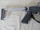 RUGER MINI14 STAINLESS 223 CALIBER SEMI AUTO CARBINE WITH A GOOD STEEL BUTLER CREEK SIDE FOLDING STOCK MANUFACTURED IN 1982 - 6 of 17
