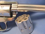 BRIGHT STAINLESS RUGER SINGLE SIX SINGLE ACTION 22LR / 22 MAGNUM SIX SHOT CONVERTIBLE REVOLVER - 3 of 17