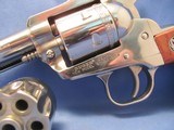 BRIGHT STAINLESS RUGER SINGLE SIX SINGLE ACTION 22LR / 22 MAGNUM SIX SHOT CONVERTIBLE REVOLVER - 7 of 17