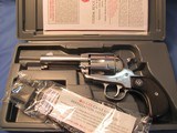 RUGER VAQUERO BRIGHT STAINLESS STEEL 44MAG SINGLE ACTION BIRD HEAD 3.75” REVOLVER 44 MAGNUM - 1 of 17