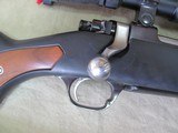 SKELETON STOCKED WITH WOOD INSERTS RUGER M77 22-250 BOLT ACTION RIFLE WITH LEUPOLD 3-9X40 - 6 of 21
