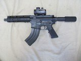 FSAAP AR15 STYLE SEMI AUTO 7.62X39 SEMI AUTO PISTOL MODEL FP-15 WITH AXEON RED/BLUE/GREEN DOT SIGHT CAR15 AR-15 - 1 of 13
