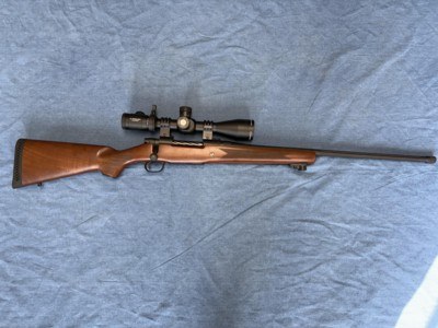 Mossberg Patriot 300 Win Mag Walnut Stock with Athlon Argos BTR Gen2 6 24x50 Scope