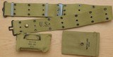 WWII US Army pistol belt, mag. pouch and first aid kit, Exc. Cond. - 2 of 8