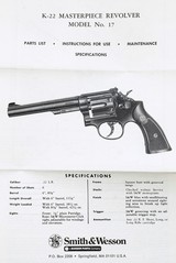 Smith & Wesson Model 17-4 Masterpiece revolver.22 LR - 14 of 14
