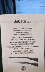 Sabatti Big 5 Game Double Rifle 470 Nitro Express.Hard To Get - 3 of 14