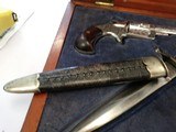 J.D. Chevalier New York Civil War Era Bowie Knife in Walnut Presentation Case & Revolver - 7 of 15