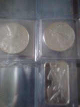 Silver Dollar, Silver Round, & Silver Bar Mini Hoard Includes NGC MS64 Silver Dollar - 7 of 13