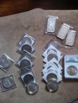 Silver Dollar, Silver Round, & Silver Bar Mini Hoard Includes NGC MS64 Silver Dollar - 1 of 13