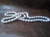 Long Carved Ivory Bead Necklace Very Rare Lotus Buds all hand carved
Hidden Clasp 30 plus inch Awesome - 3 of 4