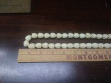 Long Carved Ivory Bead Necklace Very Rare Lotus Buds all hand carved
Hidden Clasp 30 plus inch Awesome - 4 of 4