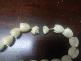 Long Carved Ivory Bead Necklace Very Rare Lotus Buds all hand carved
Hidden Clasp 30 plus inch Awesome - 2 of 4