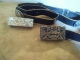 Old Native American Silver concho belt with custom engraved
signed
Modern Sterling Buckle - 2 of 5