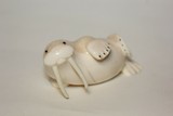 Whale sculpter on whale base Alaska Inuit carvedBase could be scrimshawed - 2 of 4