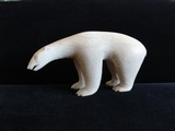 Inuit Hand Carved Ivory Walking Polar Bear Awesome Primitive early work - 3 of 3