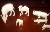 African Ivory Animal carvings (5) plus a freebie {Injured) - 6 of 6
