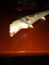 Inuit Carved Ivory Game board with Bear Head, seals & much more
wonderful scrimshaw "Old" - 2 of 2