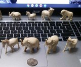 Mixed Lot of Ivory Africancarved AnimalOld Collection 1930's - 1 of 1