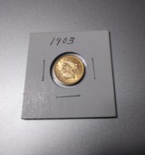 1903 USA$2.50gold Coin Just returned from Numismatic Grading Service. MS 64 High Grade Uncirculated - 2 of 4