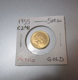 Mexico 1955 M 5 Pesos Gold Coin .1206 oz. Oro Puro
from a 100 year collection - 2 of 2