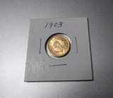 5.00 Dollar Gold Liberty Coronet U.S. Half Eagle Coin. 1908 from 100 year collection Choice Uncleaned/Ungraded. - 5 of 5