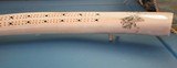 Inuit signed Walrus Tusk game board with Moose scrimshaw. - 2 of 5