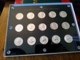Set Washington Quarters Mirror Proof 1950-1964 In Boxed Capital holder - 3 of 3