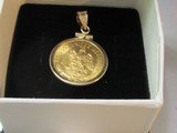 Five peso Mint state
gold coin with new 14 kt bezel
Father daughter collection - 1 of 4