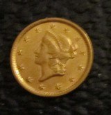 Pair $1 Gold coins Gold Rush & Civil War Au / Unc details from 100 yr. collection Type 1 & Princess - 4 of 5
