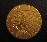 US
1913 $2 1/2
Indian Gold Coin
Nice Coin Father daughter collection Nice Luster see pics - 1 of 3