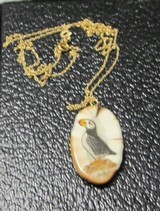Arctic Puffin Walrus Ivory pendant signed D. Sims
on 14kt
24 inch
link necklace - 2 of 3