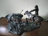 The Elusive Buffalo Hunt Bronze sculpture signed C.M. Russell , note
Not the Original - 3 of 6
