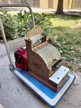 National Brass Cash register Model 313 with Amount Purchased feature Nice !!! Includes new marble shelf !! - 2 of 2